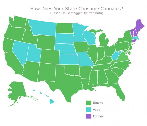 Is Your State More Into Smoking, Vaping or Edibles?