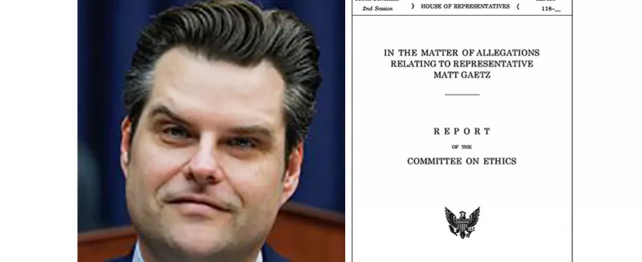 The Matter of [Drug] Allegations Relating to Former U.S. Rep. Matt Gaetz