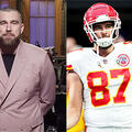 Travis Kelce Jokes About Being Suspended for Weed in College on 'SNL'